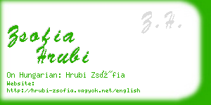 zsofia hrubi business card